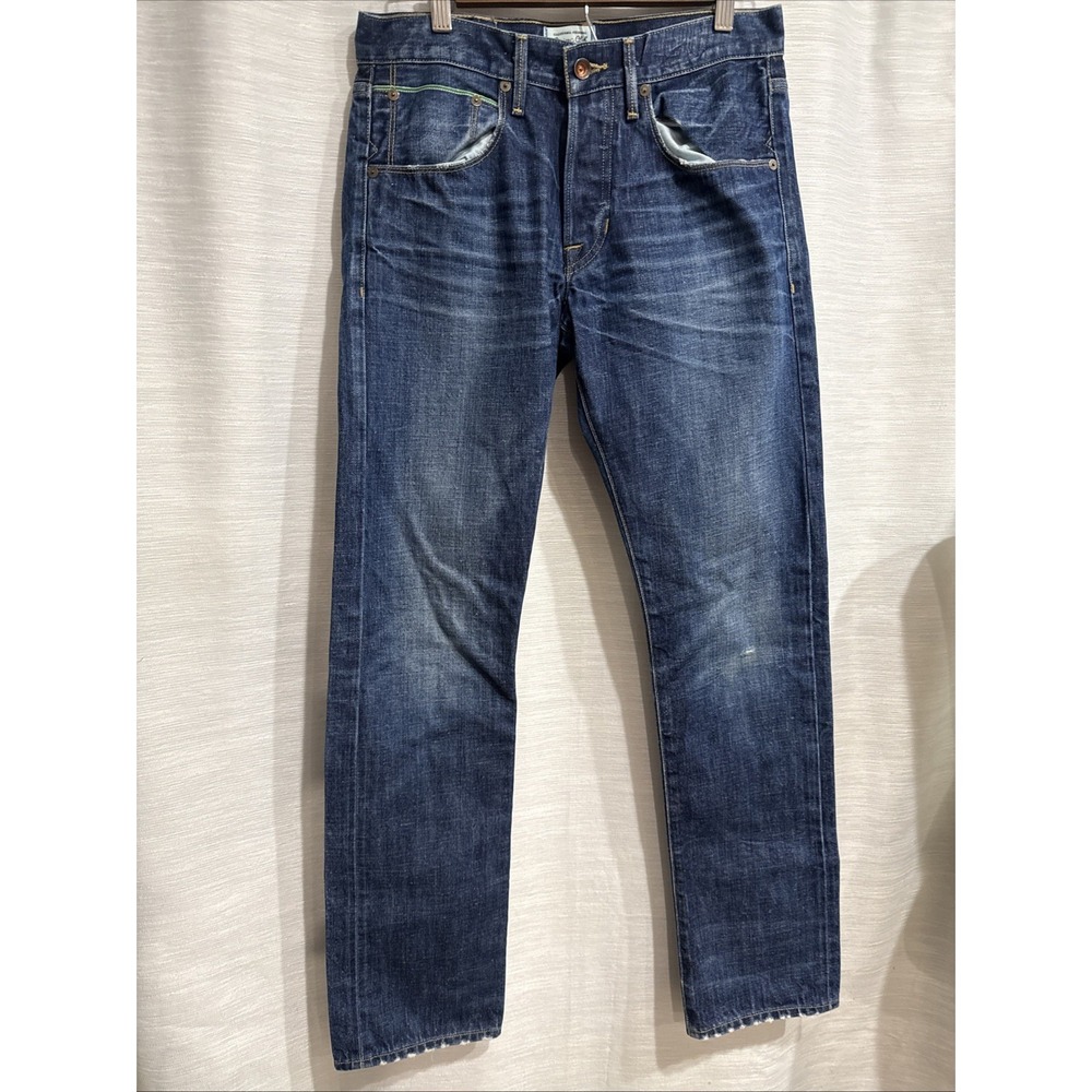 Lucky Brand x Riviera Men's B-Dog Italian Green Selvedge Denim Jeans 29x32 EUC